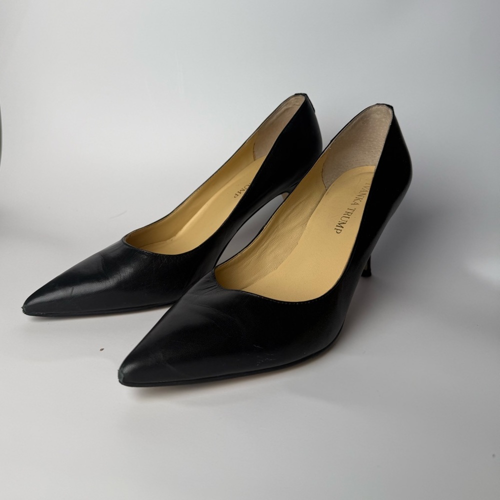 Ivanka Trump Black Pointed Toe Heels